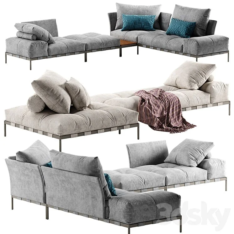 Saba Italia Pixel Light sofa set 4